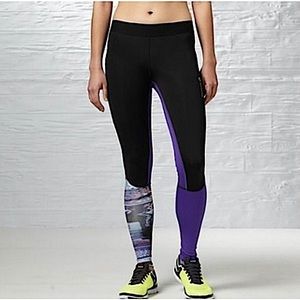 Reebok Delta Compression CrossFit Tights | Black & Purple